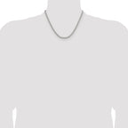 Sterling Silver 3.5mm Diamond-cut Square Spiga Chain