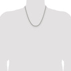 Sterling Silver 3.5mm Diamond-cut Square Spiga Chain
