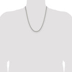 Sterling Silver 3.5mm Diamond-cut Square Spiga Chain