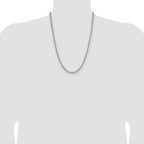Sterling Silver 3.5mm Diamond-cut Square Spiga Chain