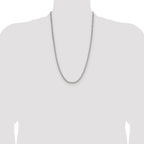 Sterling Silver 3.5mm Diamond-cut Square Spiga Chain