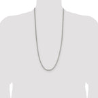 Sterling Silver 3.5mm Diamond-cut Square Spiga Chain
