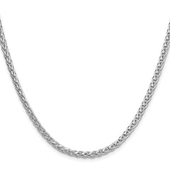 Sterling Silver Rhodium-plated 3.5mm Diamond-cut Square Spiga Chain