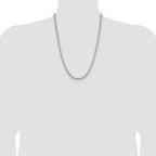 Sterling Silver Rhodium-plated 3.5mm Diamond-cut Square Spiga Chain