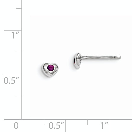 Sterling Silver Madi K Rhodium-plated Polished February Purple Preciosa Crystal Heart Children's Post Earrings Secondary image