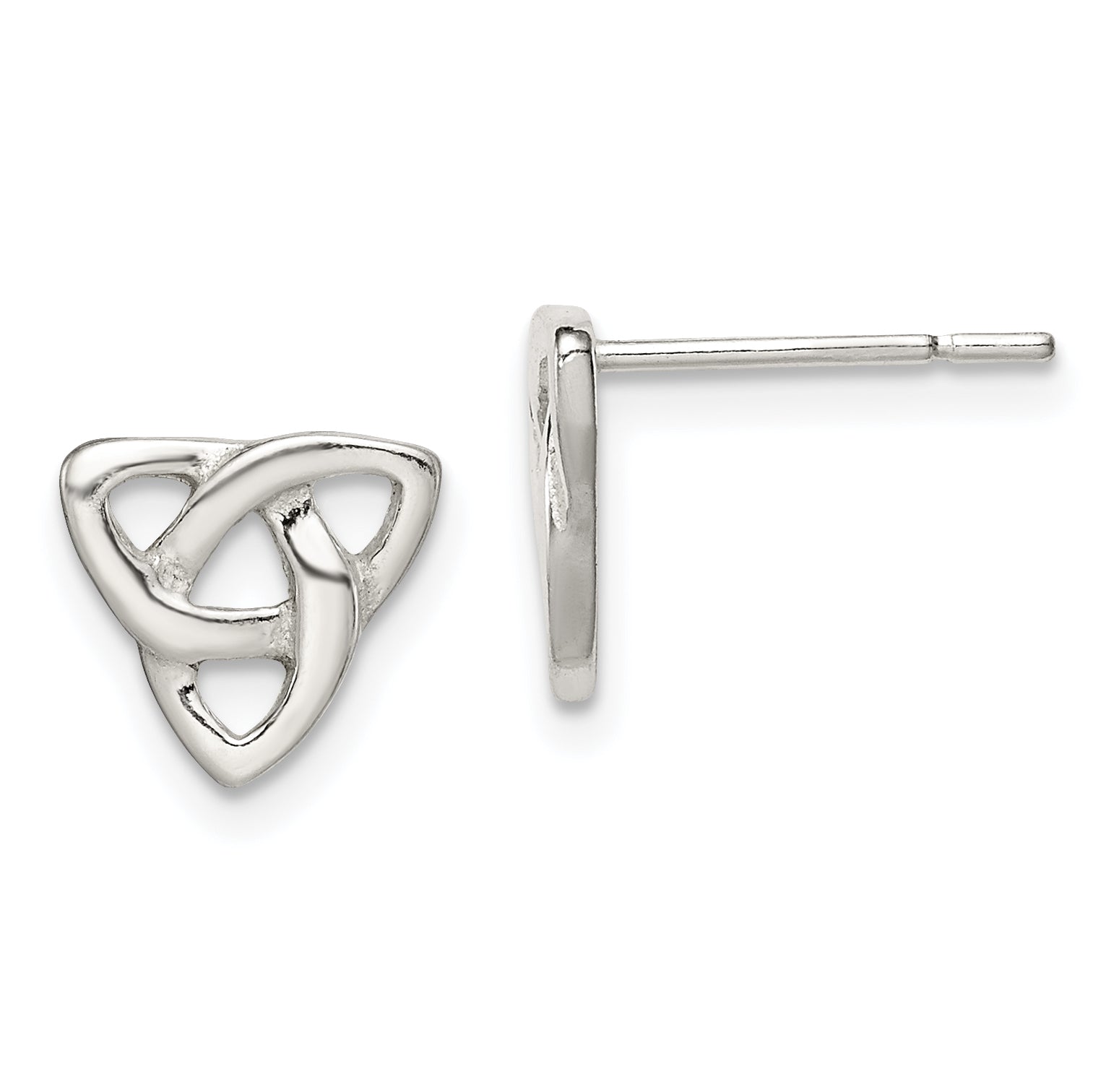 Sterling Silver Polished Celtic Knot Post Earrings Main image
