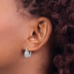 Cubic Zirconia Leverback Earrings in Sterling Silver - Sophia Jewelers
