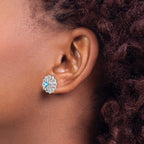 Blue Topaz Jackets Stud Earrings in Sterling Silver, 5mm - Sophia Jewelers