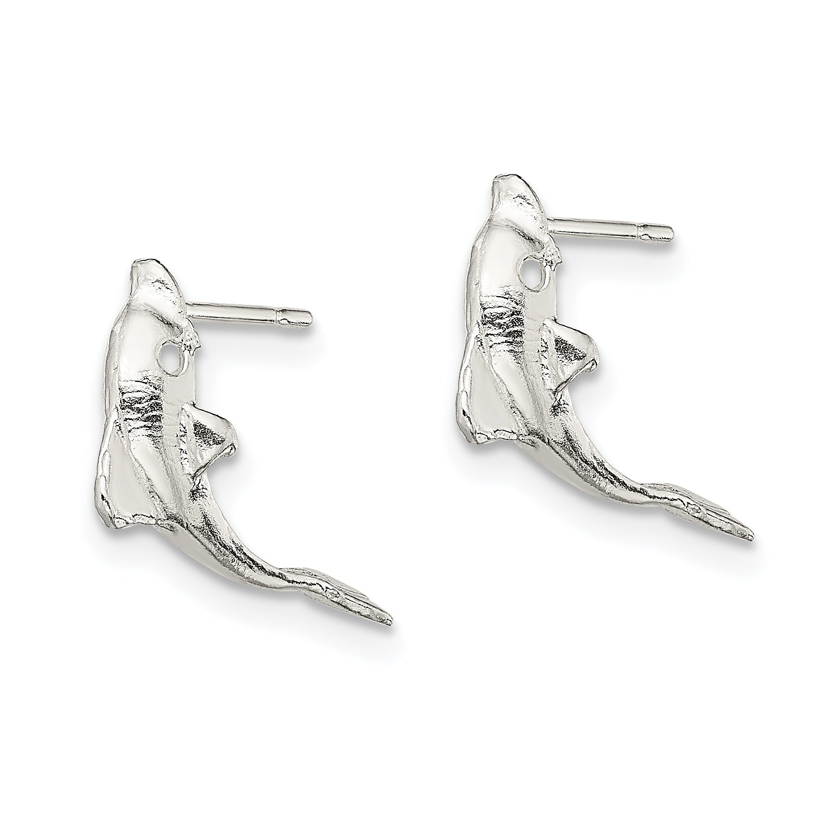 Sterling Silver Dolphin Mini Earrings Secondary image