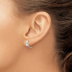 Dolphin Mini Stud Earrings in Sterling Silver, 9mm - Sophia Jewelers