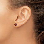 Brown Freshwater Pearl Stud Earrings in Sterling Silver, 7-8mm - Sophia Jewelers