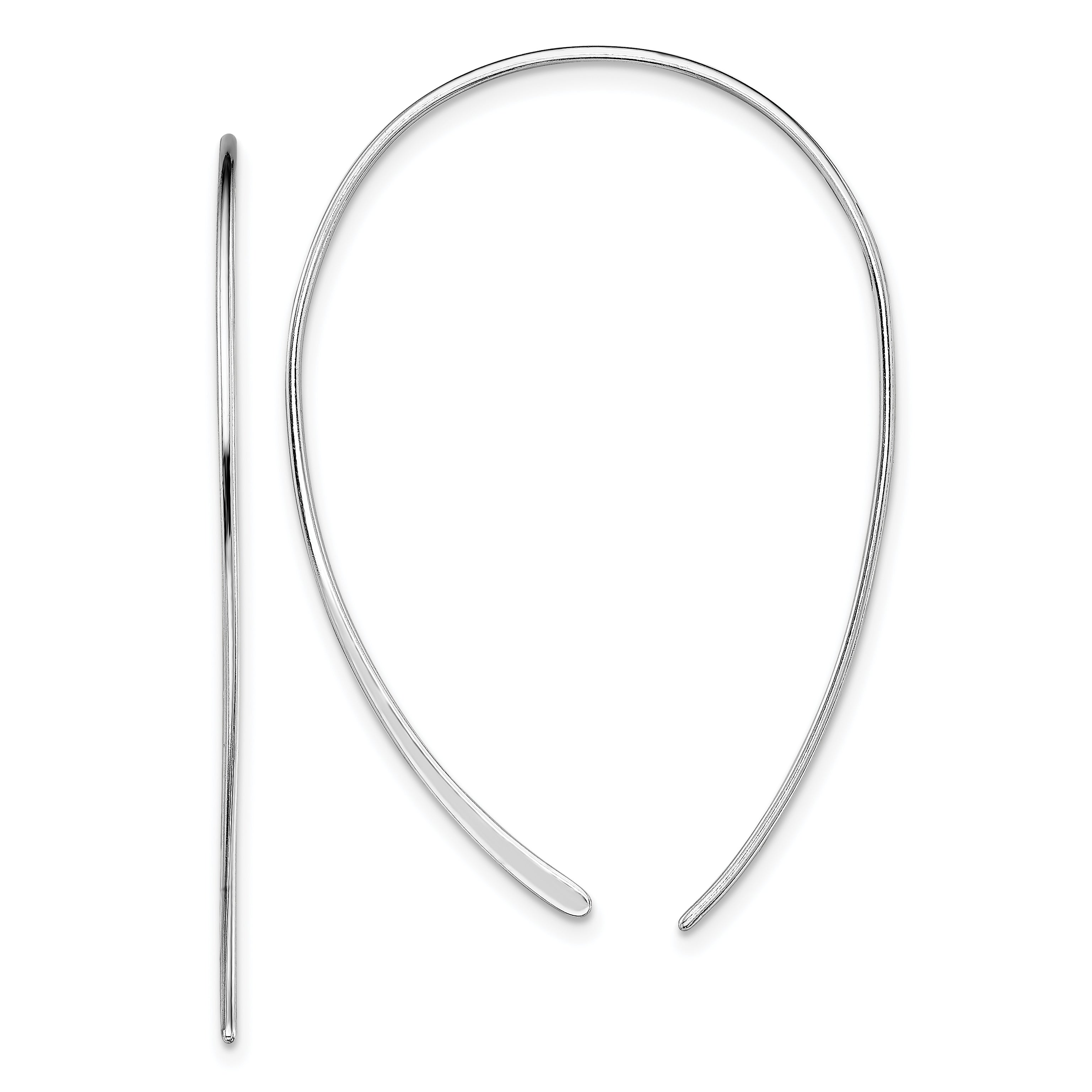 Sterling Silver Rhodium-plated Threader Earrings Main image