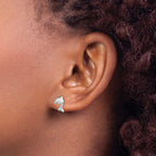 Dolphin Stud Earrings in Sterling Silver, 6.97mm - Sophia Jewelers