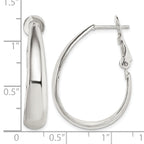 Omega Back Hoop Earrings in Sterling Silver, 24x30mm - Sophia Jewelers