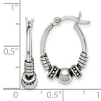 Sterling Silver Antiqued Hoop Earrings