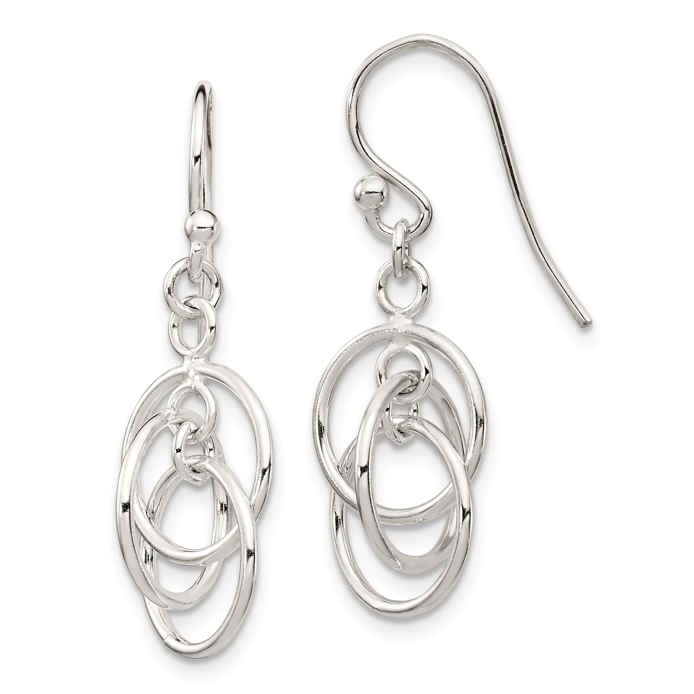 Sterling Silver Polished Dangle Earrings