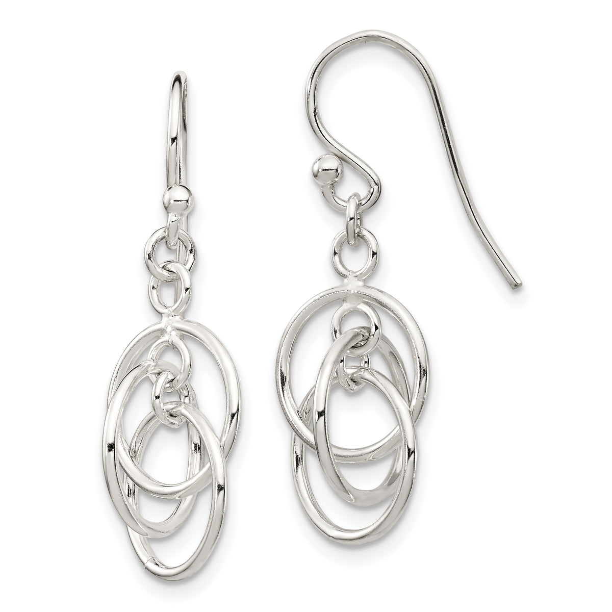Sterling Silver Polished Dangle Earrings