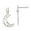 Sterling Silver Star and Moon Dangle Earrings