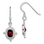Sterling Silver Rhodium-plated Fancy Garnet Earrings