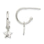 Sterling Silver Star Dangle Hoop Earrings