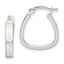 Sterling Silver Patterned 3mm Hoop Earrings