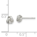 Sterling Silver Love Knot Post Earrings