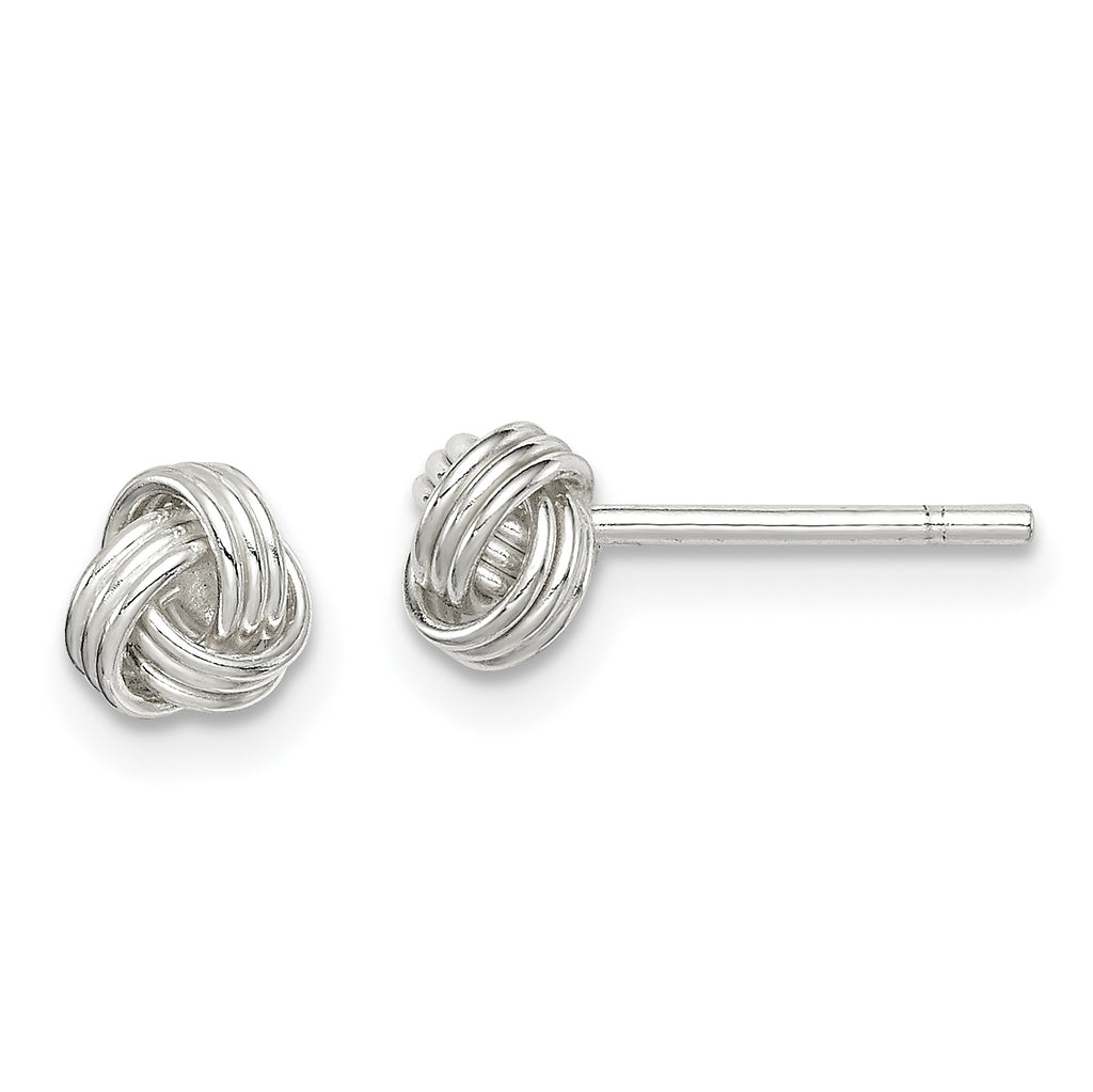 Sterling Silver Love Knot Post Earrings