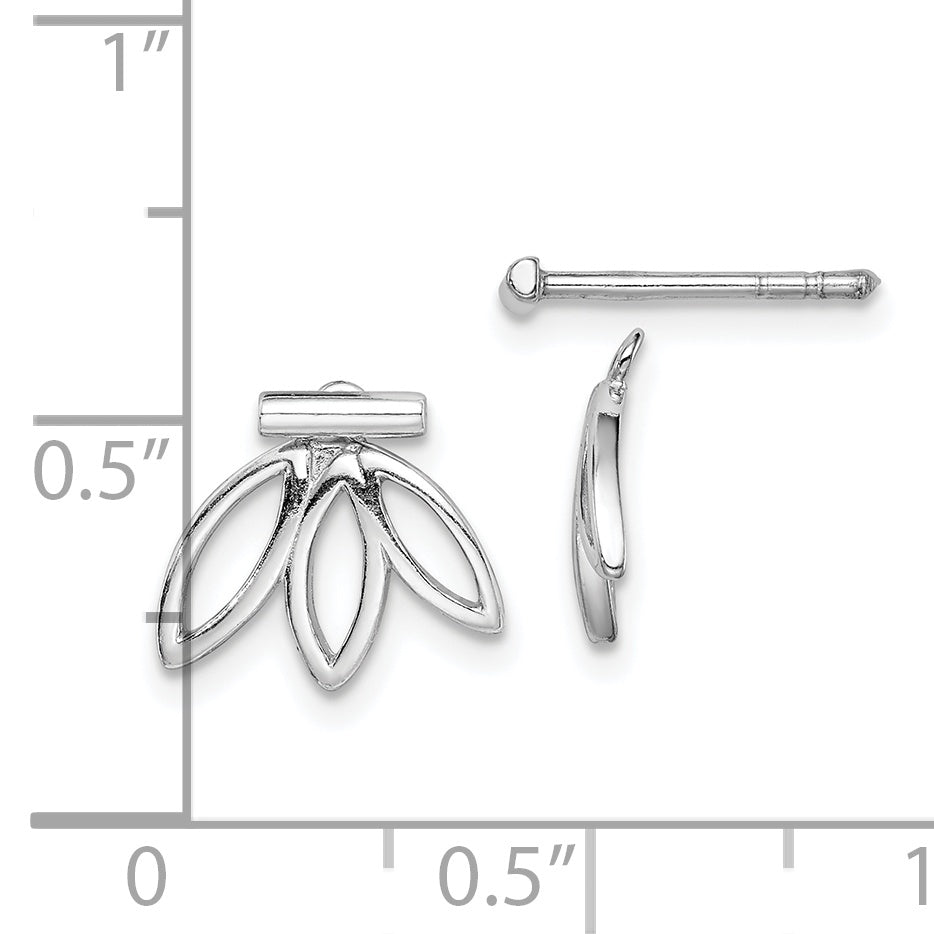 Sterling Silver Rhodium Plated Earrings