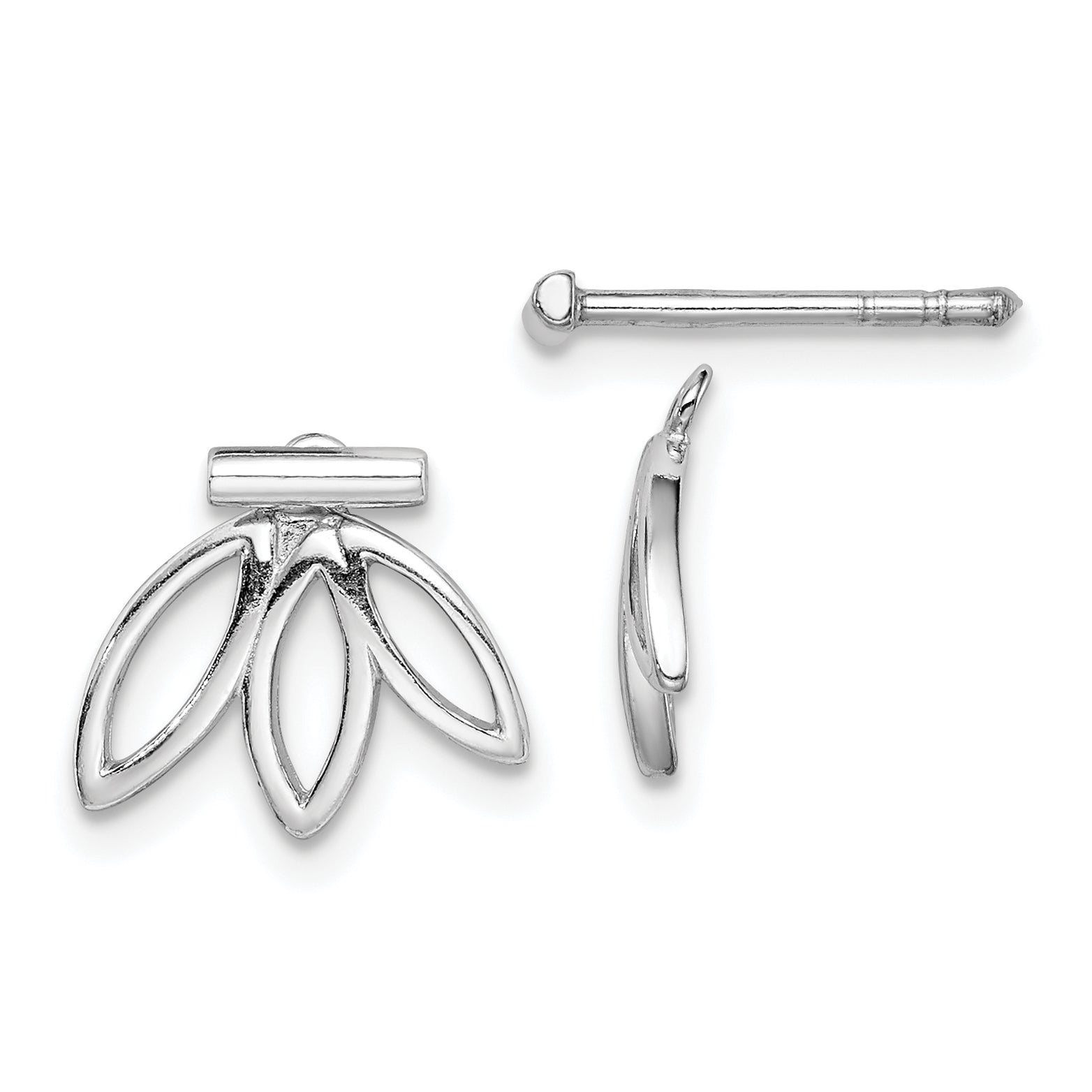 Sterling Silver Rhodium Plated Earrings Main image