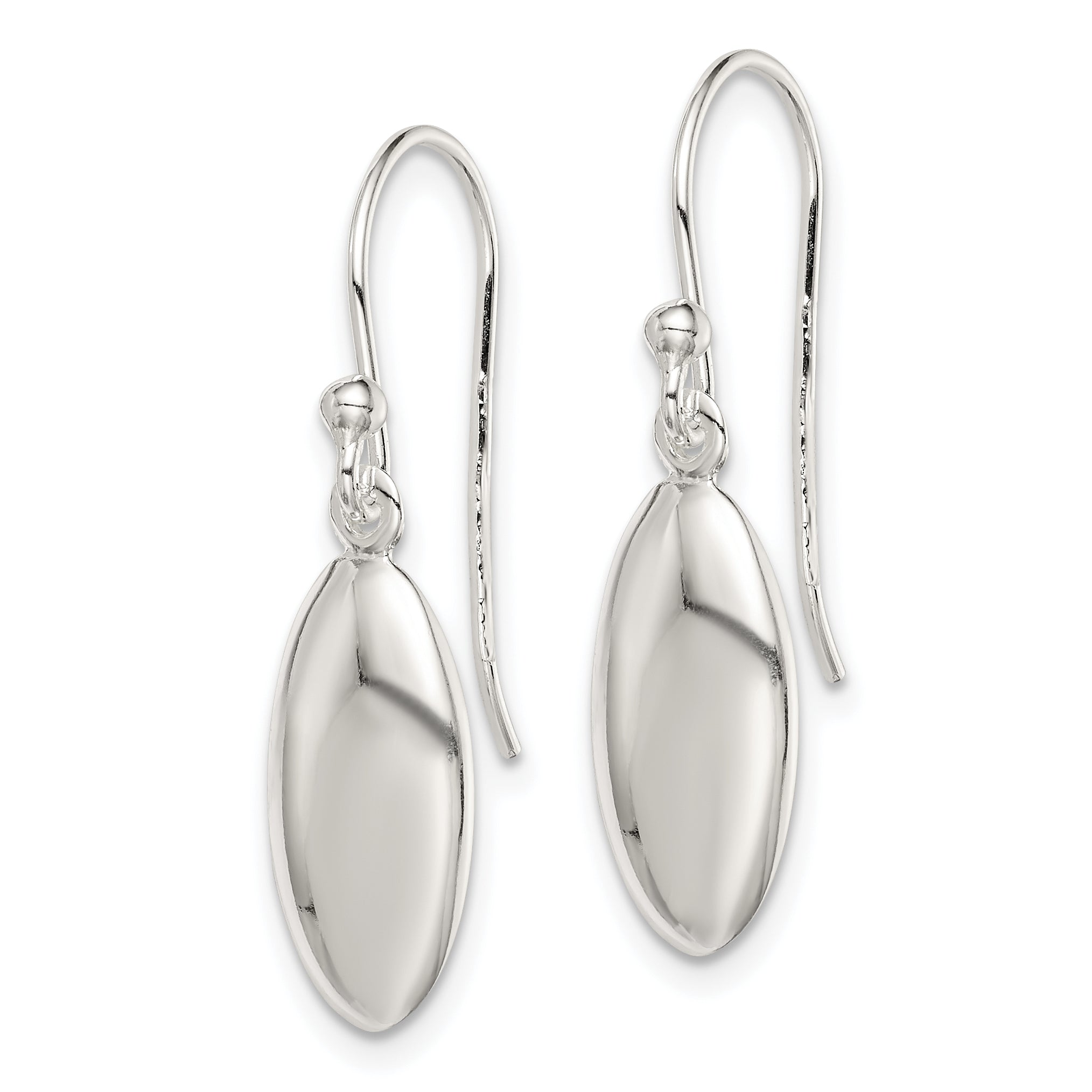 Sterling Silver Oval Bead Dangle Earrings Secondary image