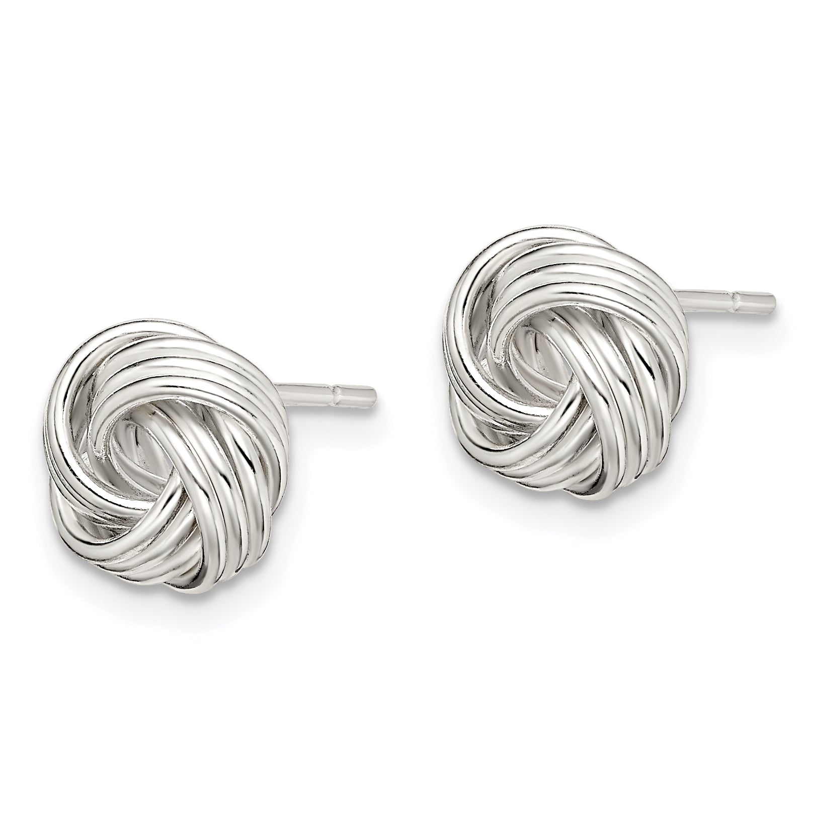 Sterling Silver Polished Love Knot Earrings Secondary image