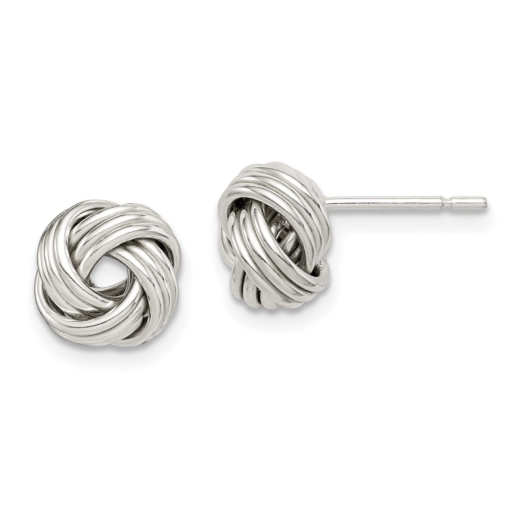 Sterling Silver Polished Love Knot Earrings Main image