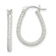 Sterling Silver Twisted 2.5mm Teardrop Hoop Earrings