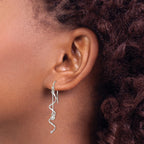 Twisted Dangle Earrings in Sterling Silver, 6mm - Sophia Jewelers