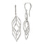 Sterling Silver Fancy Polished & Diamond-cut Twisted Dangle Earrings