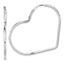 Sterling Silver Rhodium-Plated 2mm Heart Hoop Earrings
