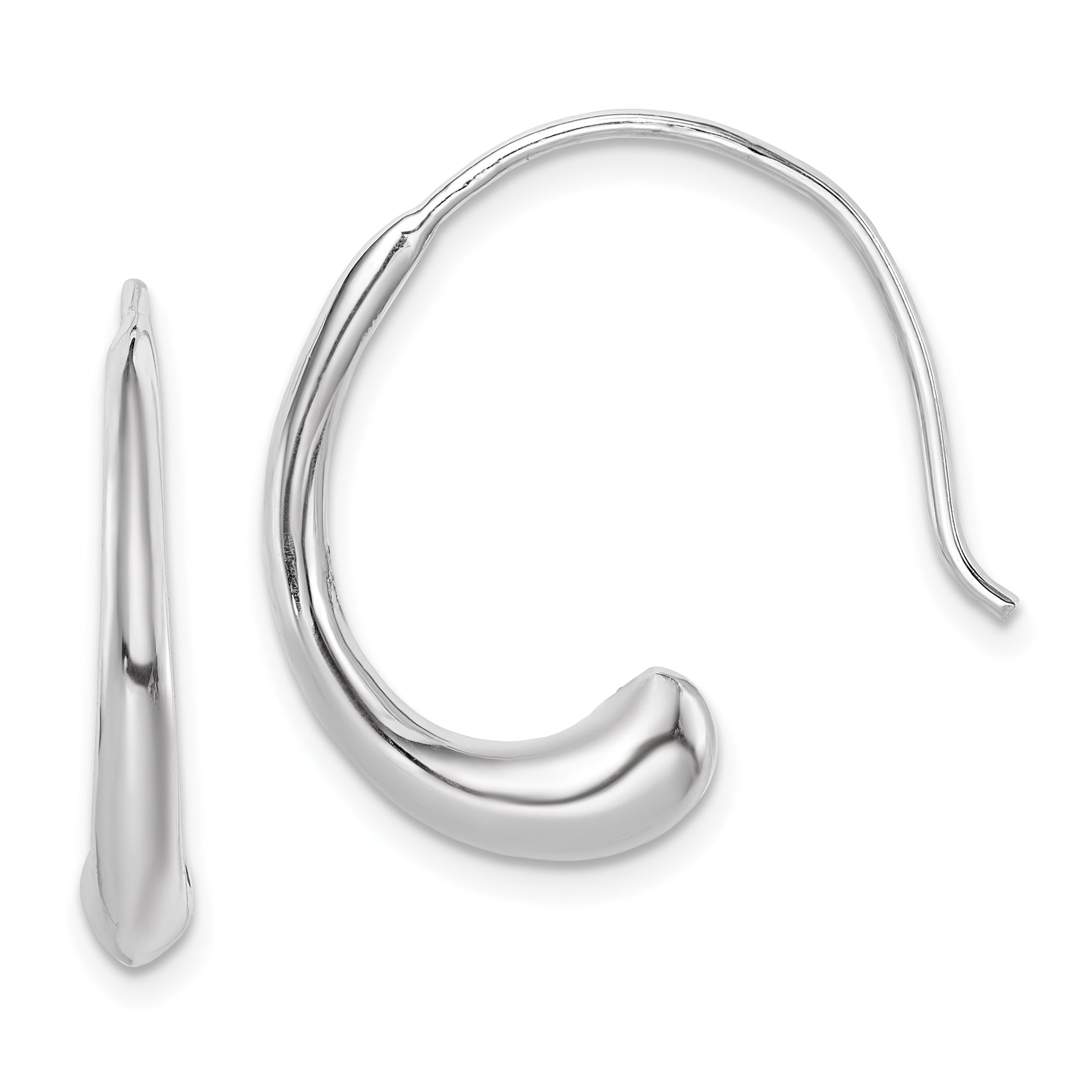 Sterling Silver Rhodium-plated Threader Dangle Earrings Main image