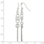 Circle & Multi-Strand Chain Dangle Earrings in Sterling Silver - Sophia Jewelers