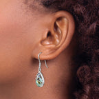 Abalone Teardrop Dangle Earrings in Sterling Silver - Sophia Jewelers