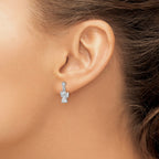 Cubic Zirconia Angel Stud Dangle Earrings in Sterling Silver, 7.75mm - Sophia Jewelers