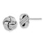 Sterling Silver Rhodium-plated Textured Love Knot Post Earrings