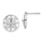 De-Ani Sterling Silver Rhodium-Plated Mini Nautical Compass Post Earrings