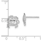 De-Ani Sterling Silver Rhodium-Plated Polished Crab Post Earrings