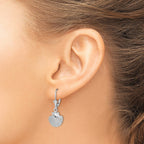 Scallop Shell Leverback Earrings in Sterling Silver - Sophia Jewelers