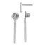Sterling Shimmer Sterling Silver Rhodium-plated 48 Stone CZ Post Dangle Bar Earrings