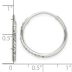 Sterling Silver Crystal Endless Hoop Earrings