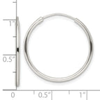 Sterling Silver Polished Endless Hoop Earrings