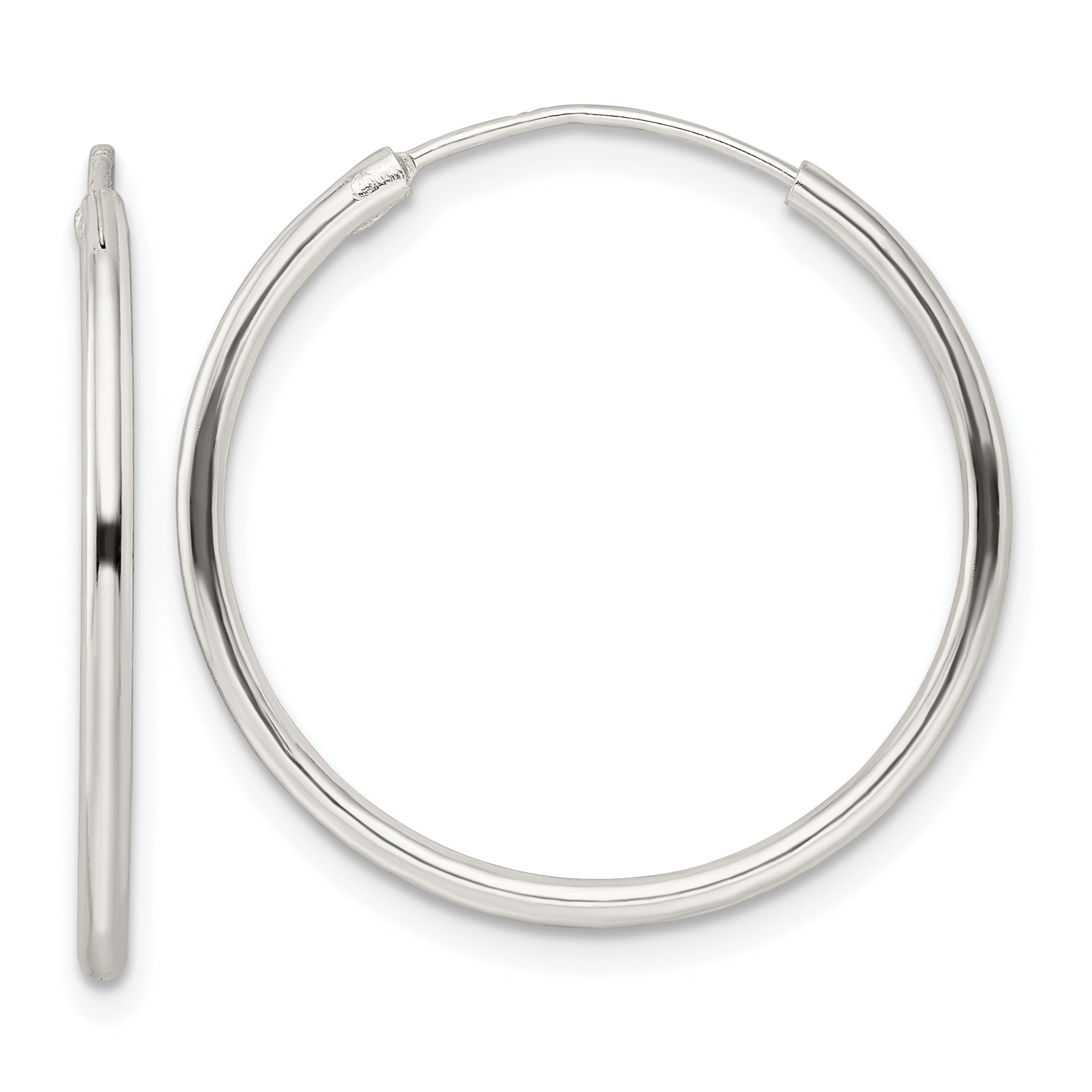 Sterling Silver Polished Endless Hoop Earrings Main image