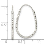 Sterling Silver Polished D/C Endless Hoop Earrings
