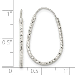 Sterling Silver Polished D/C Endless Hoop Earrings